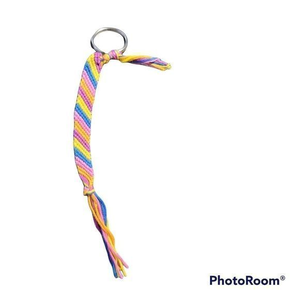 FRIENDSHIP BRACELET KEY CHAIN lightweight pink blue orange purple‎ yellow